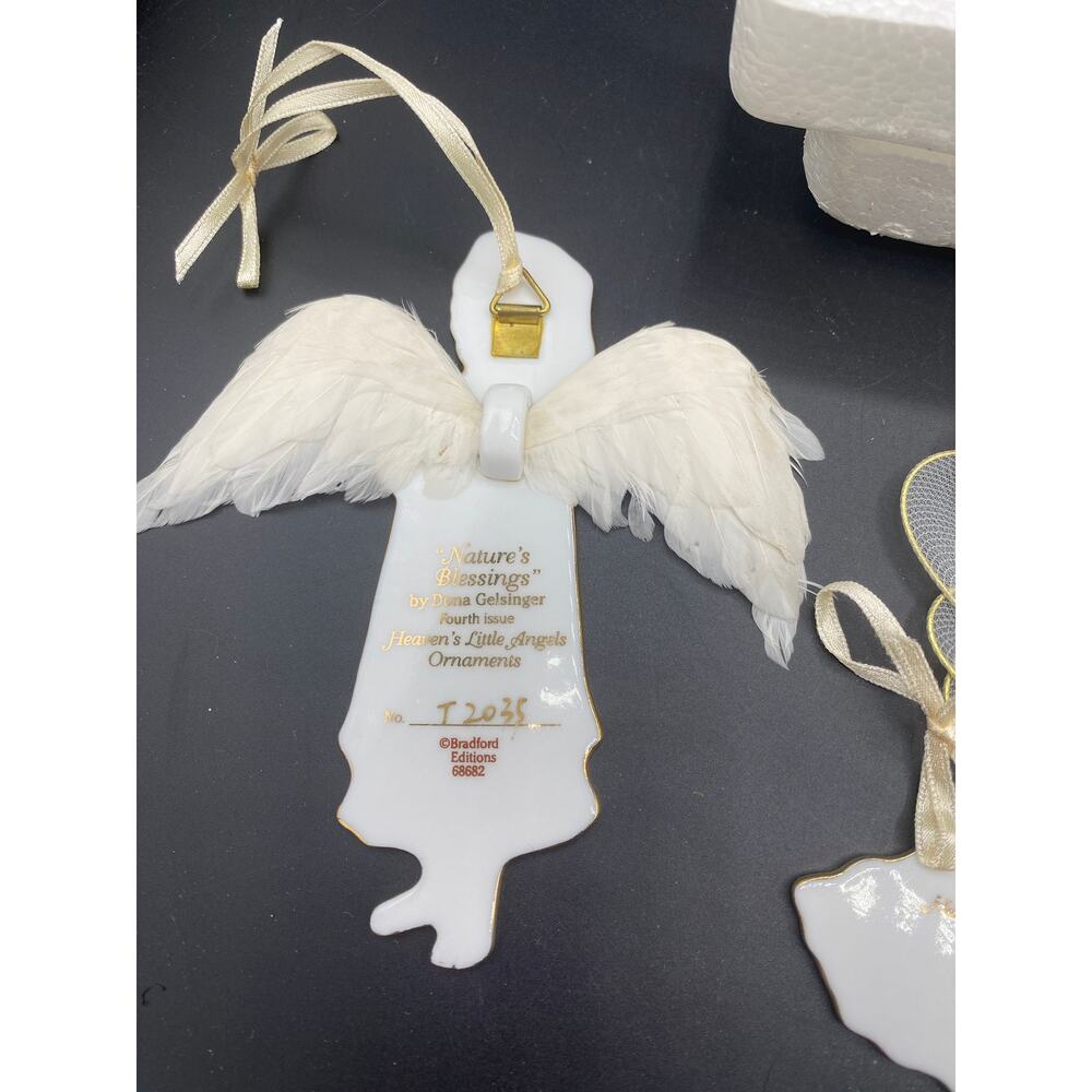 3 Vtg 1998 The Bradford Editions Heaven’s Little Angels Ornament Collection - Picture 6 of 9